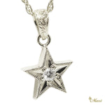 [Silver 925] Hawaiian Hoku Star Pendant with Crystal (P1248) [Made to Order]
