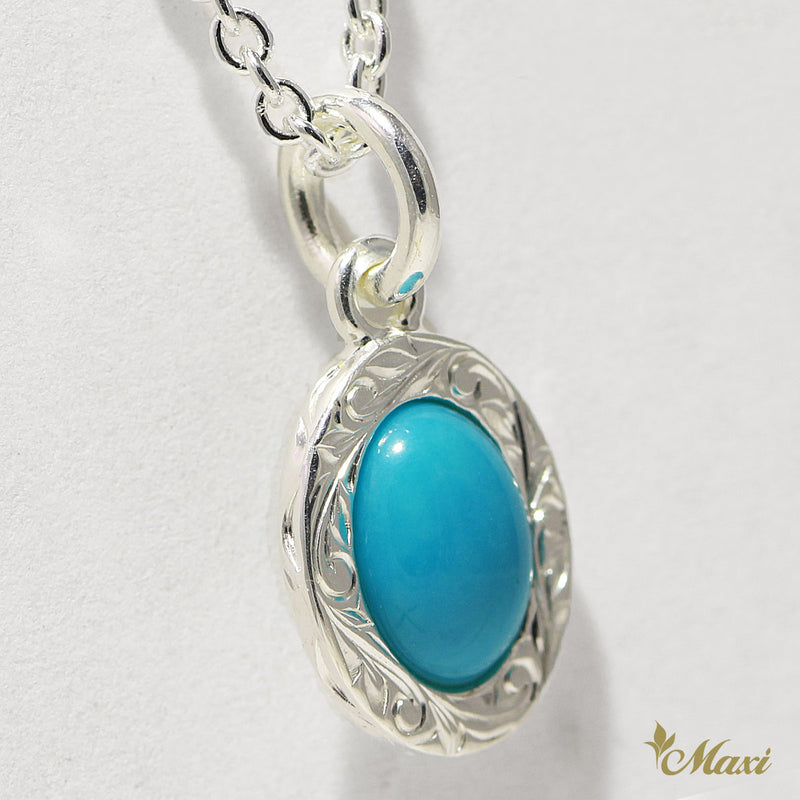 [Silver 925] Turquoise Pendant -Small 11mm x 9mm*Made-to-order*(P1260)