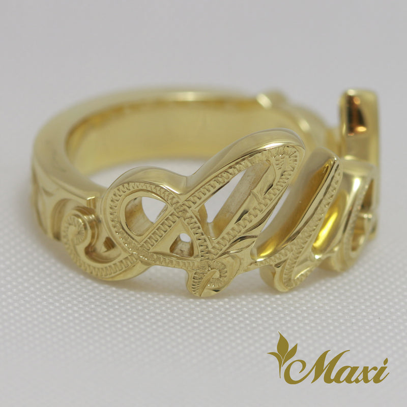 [14K Gold] Aloha/Laulea/Love Letter Ring Large [Made to Order] (R0117)