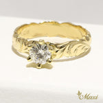 [14K/18K Gold] Half carat Diamond Ring 4mm - Fashion/ Engagement/Custom (R0133+0.5ctDia)