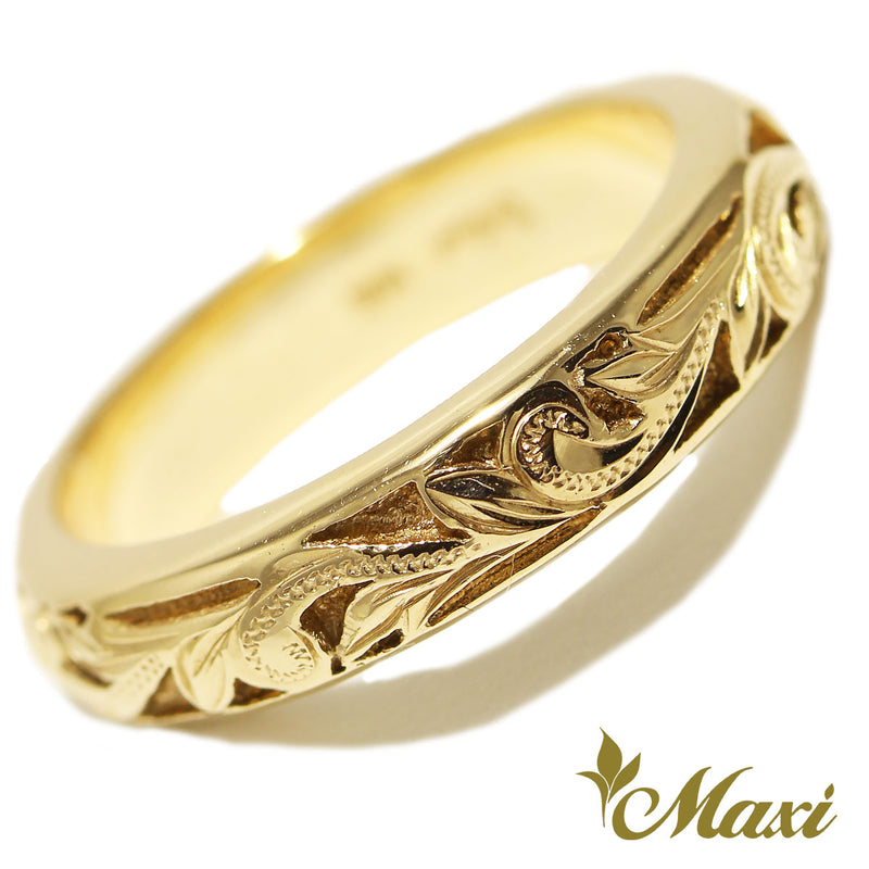 [14K Gold] Sand Back Work Ring *Made to order*(R0438)