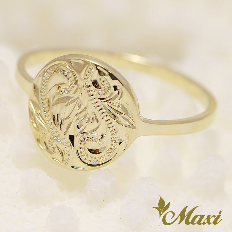 [14K Gold] Disc Ring [Made to order] (R0643)