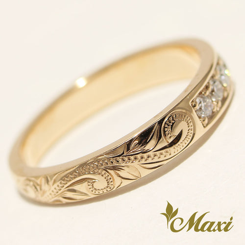 [14K Gold] 2mm Diamonds 3mm Ring [Made to Order] (R0659)