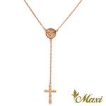 [14K Gold] Rosary Styled Necklace-Medium *Made-to-order* (N-C0160+E0212)Newest