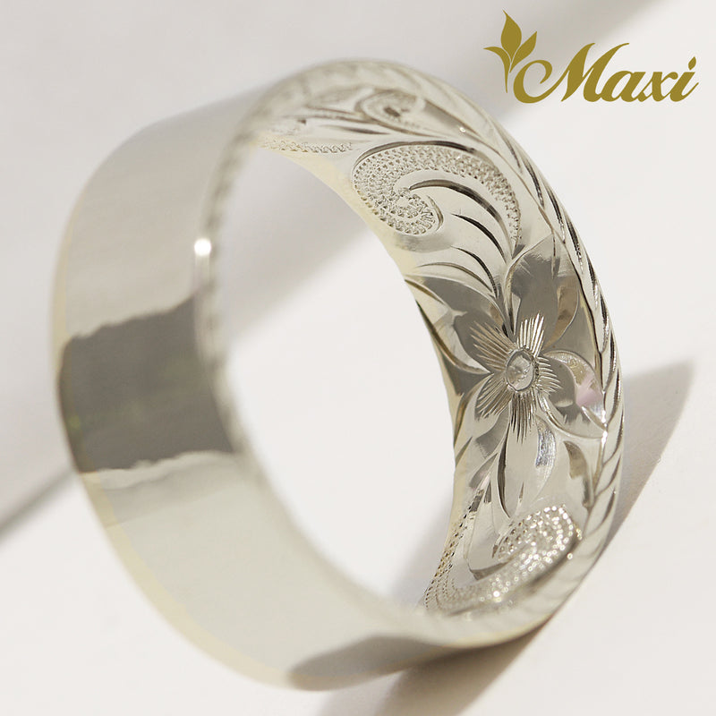 [14K Gold] 8mm Flat Inside Engraved Ring *Made to order*