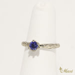 [14K/18K Gold] 0.25 Carat Blue Sapphire Ring-Barrel 2mm *Made to Order* Fashion/Engagement/Custom