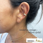 [14K Gold] Brenda x Maxi - 3mm Ear Cuff with Hand Engraved Hawaiian Design (E0233)
