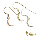 [14K Gold] Hoaka Crescent Moon Dangle Pierced Earring *Made-to-order* Newest