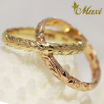 [14K Gold] 3mm Double Crossover Ring-1.2mm thick*Made to Order*　14金　リング　オーダーメイド