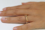 [14K Gold] 3mm Double Crossover Ring-1.2mm thick*Made to Order*