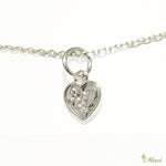 [Sliver 925] Heart Pendant Small-Hand Engraved Traditional Hawaiian Design*Made-to-order* (H0129)