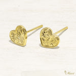 [10K/14K Gold] Heart Stud Pierced Earring Small*Made-to-order* (E0139)　イエローゴールド　ピンクゴールド　ホワイトゴールド　ピアス　イヤリング　ハート　