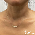 [14K Gold] 20mm x 4mm Horizontal Bar Necklace *Made to order*(TRDSP)　14金　ゴールド　バーネックレス　