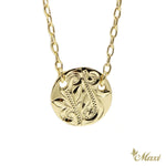 [14K Gold]  Medallion Necklace-Small *Made-to-order*(KN0034)　ゴールドネックレス　ゴールドペンダント