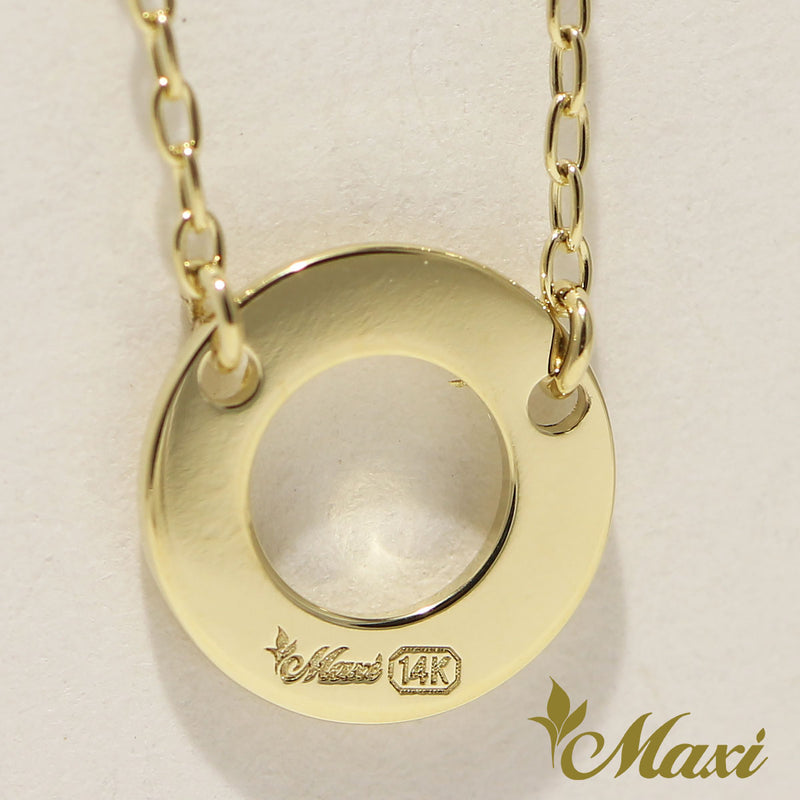 [14K Gold] Hoop Charm Necklace*Made-to-order*(KN0036)