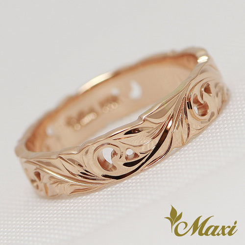 [14K Gold] Cut Out Work Ring-4mm Width *Made-to-order* (KR0049)