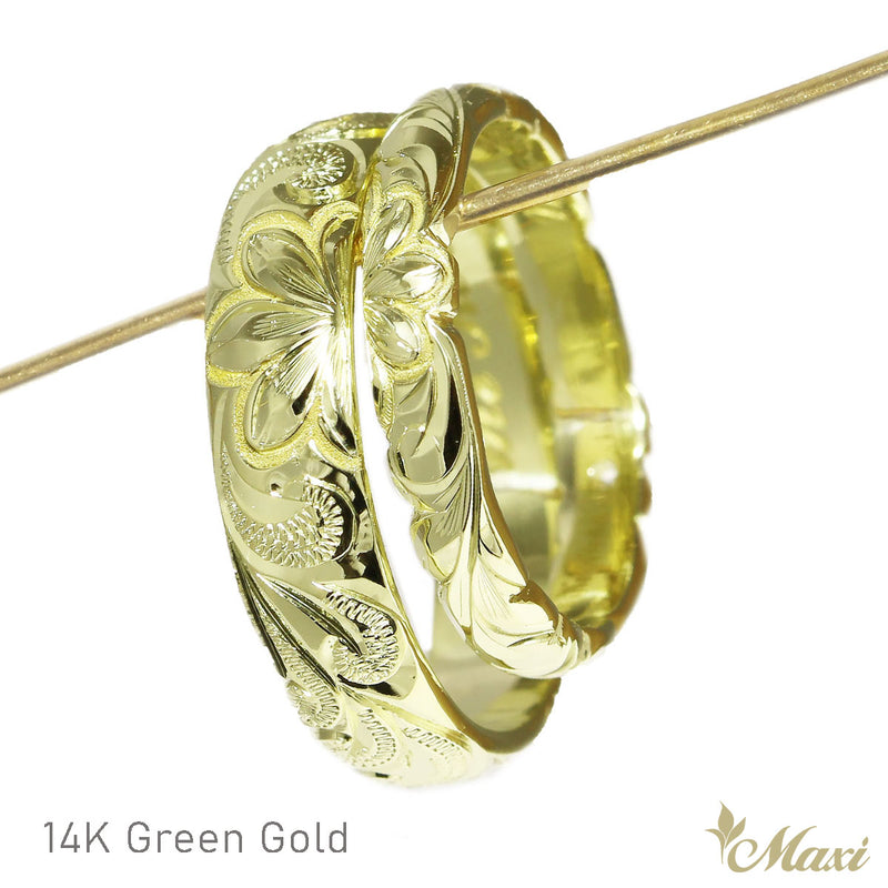 [14K/18K Gold] 3mm Naupaka Flower Ring*Made to Order*(TRD)　ナウパカリング