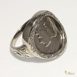 [Black Chrome Silver 925] Mercury Dime Wrap Ring-Hand [Made to Order] (R0629)