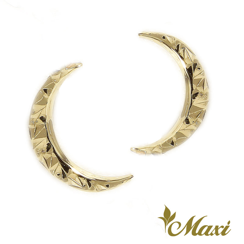 [14K Gold] Hoaka Crescent Moon Pierced Earring*Made-to-order*Newest