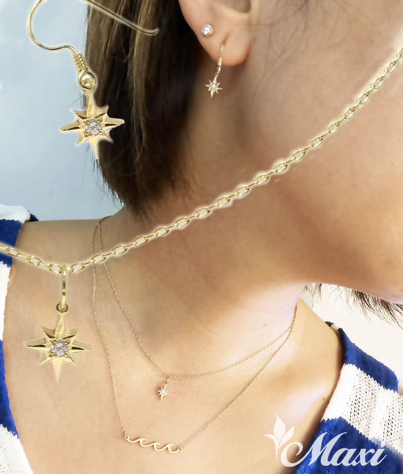 [14K Gold] Sirius Star Hoku Pierced Earring*Made-to-order* Newest