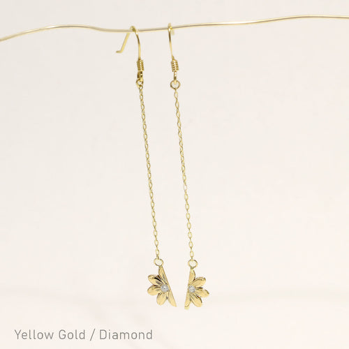 [14K Gold] Naupaka Flower Stud Pierced Earring*Made-to-order*