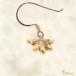 [14K Gold] Naupaka Flower Diamond Hook Pierced Earring*Made-to-order*
