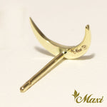 [14K Gold] Hoaka Crescent Moon Pierced Earring*Made-to-order*Newest