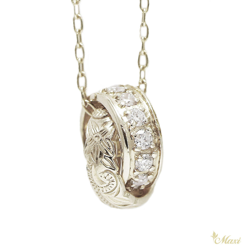 [Silver 925] Double baby ring pendant top with Crystal stones(P0500)