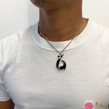 Black Jade Fish Hook Pendant-Large [Silver 925] – Maxi Hawaiian