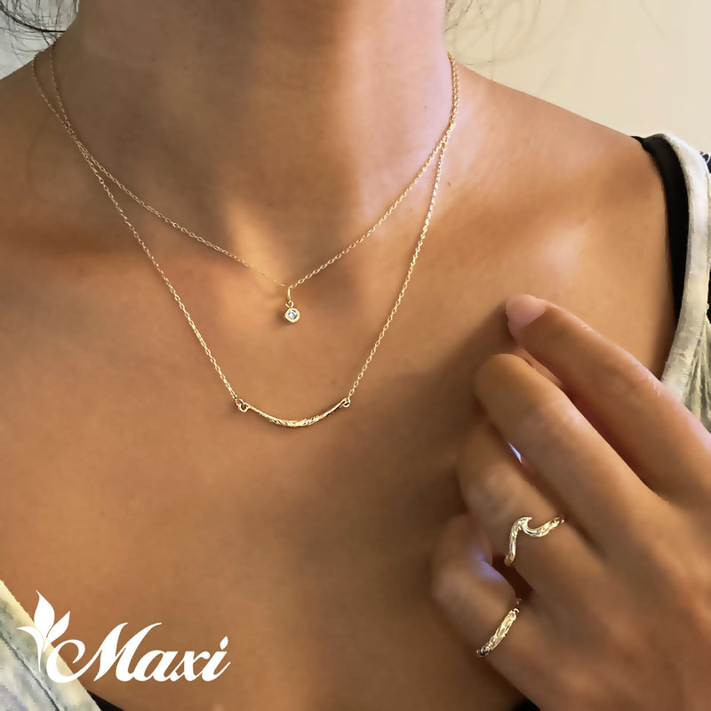 [14K Gold] Mermaid Horizontal Necklace *Made-to-order*(KN0001)