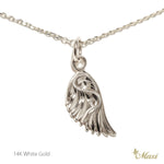 [14K/18K Gold] Pueo(Hawaiian Owl) Feather Pendant