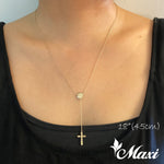 [14K Gold] Rosary Styled Necklace-Medium *Made-to-order* (N-C0160+E0212)Newest