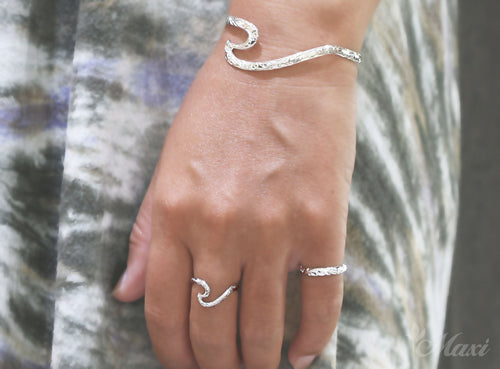 [Silver 925] Large Nalu Wave Ring [Made to Order] (KR0039)
