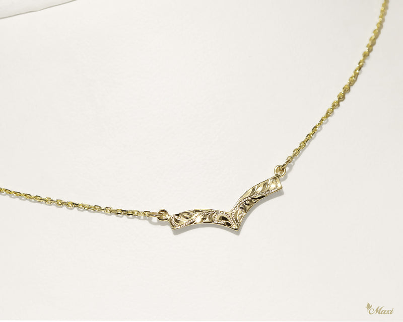 [14K Gold] Kohola Whale Tail Necklace Large *Made to order*(TRDSP)