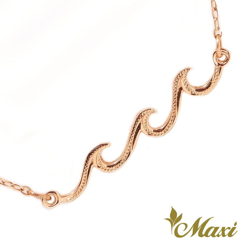 [14K Gold] Triple Nalu Wave Anklet*Made to order*Newest