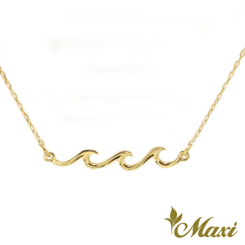 [14K Gold] Triple Nalu Wave Necklace *Made-to-order* Newest