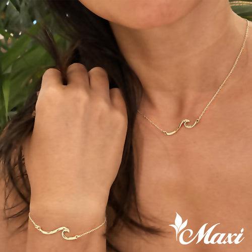 [14k Gold] Nalu Wave Bracelet * Made to order * Newest